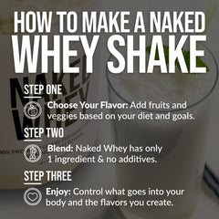 Naked WHEY 5LB 100% Grass Fed Unflavored Whey Protein Powder - US Farms, Only 1 Ingredient, Undenatured - No GMO, Soy or Gluten - No Preservatives - Promote Muscle Growth and Recovery - 76 Servings Naked WHEY 5LB 100% Grass Fed Unflavored Whey Protein Powder - US Farms, Only 1 Ingredient, Undenatured - No GMO, Soy or Gluten - No Preservatives - Promote Muscle Growth and Recovery - 76 Servings
