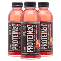Whey Protein Infused Water plus Electrolytes, Strawberry Banana, 16.9 Fl Oz (Pack of 12) Whey Protein Infused Water plus Electrolytes, Strawberry Banana, 16.9 Fl Oz (Pack of 12)