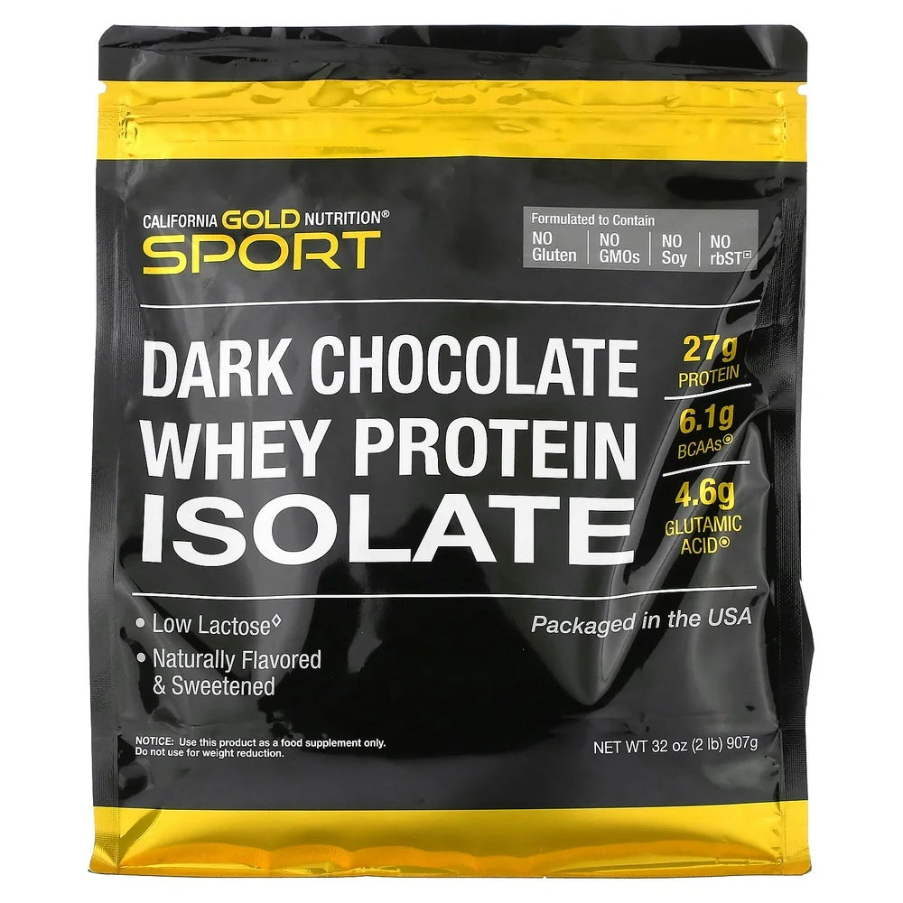 SPORT - Dark Chocolate Whey Protein Isolate, 2 Lbs (907 G) SPORT - Dark Chocolate Whey Protein Isolate, 2 Lbs (907 G)