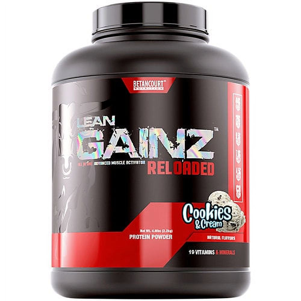 Lean Gainz Reloaded - Whey Protein Powder - Cookies & Cream (5 Lbs./16 Servings) Lean Gainz Reloaded - Whey Protein Powder - Cookies & Cream (5 Lbs./16 Servings)
