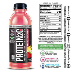 Whey Protein Infused Water plus Electrolytes, Strawberry Banana, 16.9 Fl Oz (Pack of 12) Whey Protein Infused Water plus Electrolytes, Strawberry Banana, 16.9 Fl Oz (Pack of 12)
