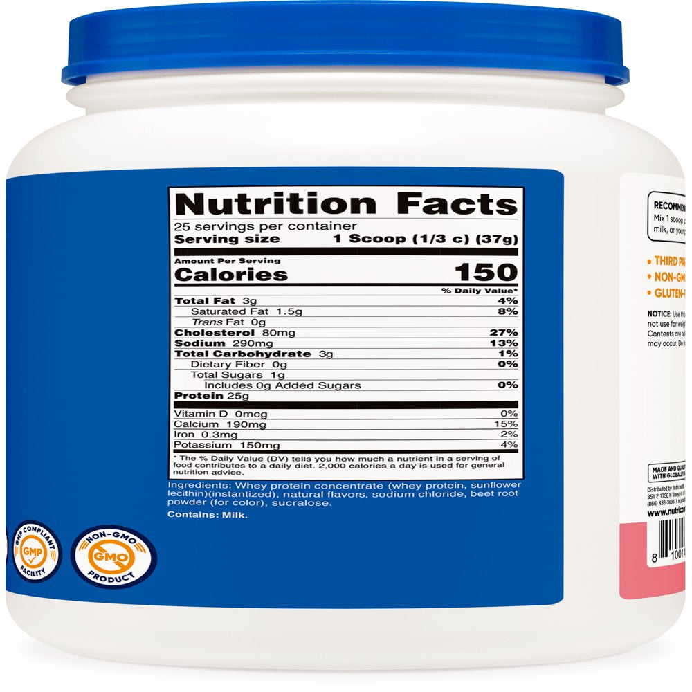Whey Protein Concentrate Powder (Strawberry Milkshake) 2LBS - Non-Gmo Whey Protein Concentrate Powder (Strawberry Milkshake) 2LBS - Non-Gmo