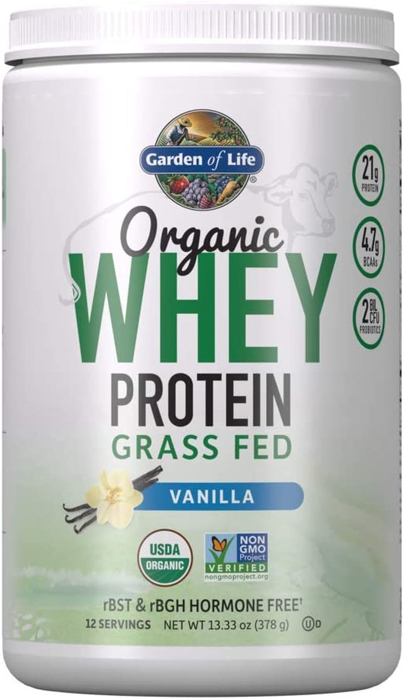 Grass Fed Whey Protein Powder Vanilla - 21G Protein for Women & Men + Probiotics - 12 Servings - Gluten Free, Non GMO, Kosher, Humane, RBST & Rbgh Hormone Free Grass Fed Whey Protein Powder Vanilla - 21G Protein for Women & Men + Probiotics - 12 Servings - Gluten Free, Non GMO, Kosher, Humane, RBST & Rbgh Hormone Free