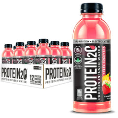 Whey Protein Infused Water plus Electrolytes, Strawberry Banana, 16.9 Fl Oz (Pack of 12) Whey Protein Infused Water plus Electrolytes, Strawberry Banana, 16.9 Fl Oz (Pack of 12)