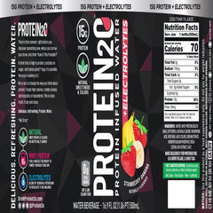 Whey Protein Infused Water plus Electrolytes, Strawberry Banana, 16.9 Fl Oz (Pack of 12) Whey Protein Infused Water plus Electrolytes, Strawberry Banana, 16.9 Fl Oz (Pack of 12)