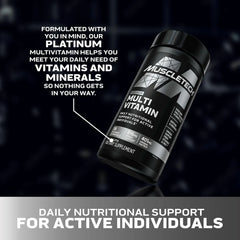 Muscletech Platinum Multivitamins for Men & Women - Multi-Vitamin Supplement for Immune Support - 18 Vitamins & Minerals, Vitamin a C D E B6 B12 - Daily Workout Supplements for Men - 90 Capsules