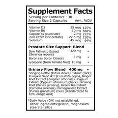 GHRG Prostate Formula Prostate health, Urinary flow, and Bladder function-60 CT