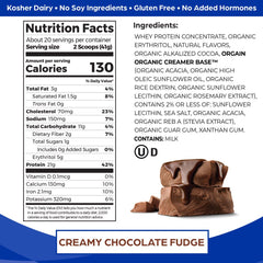 Grass Fed Whey Protein Powder, Creamy Chocolate Fudge, 21G Protein, Non-Gmo, 1.82Lb