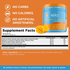 Electrolytes Powder | Keto-Friendly Electrolytes with Potassium, Magnesium, Sodium, Calcium | Keto Electrolytes Supplement Energy Drink Mix | Sugar-Free, Zero Calories, Zero Carbs