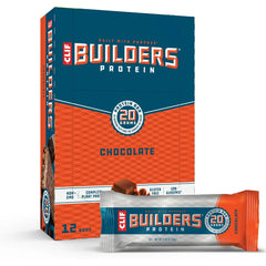 CLIF Builders - Chocolate Flavor - Protein Bars - Gluten-Free - Non-Gmo - Low Glycemic - 20G Protein - 2.4 Oz. (12 Count)