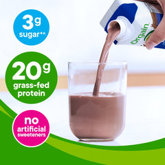 20G Grass Fed Clean Protein Grass-Fed Shake- Creamy Chocolate Fudge 11Oz, 12Ct