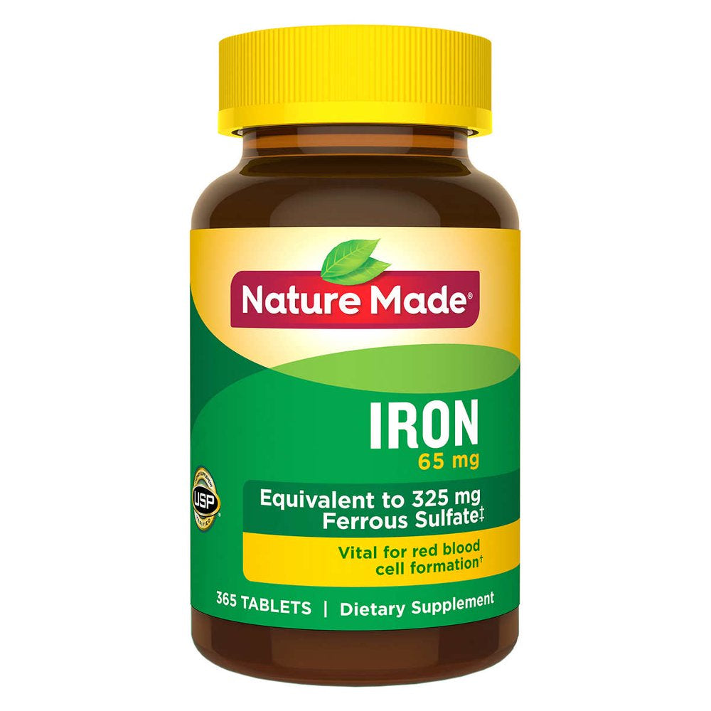 Iron 65 Mg | 365 Tablets | Dietary Supplement