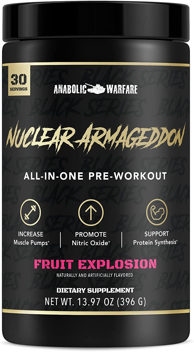 Nuclear Armageddon Pre Workout Powder Pre-Workout for Men & Women with L-Citrulline, Beta Alanine Powder and Caffeine (Fruit Explosion - 30 Servings)