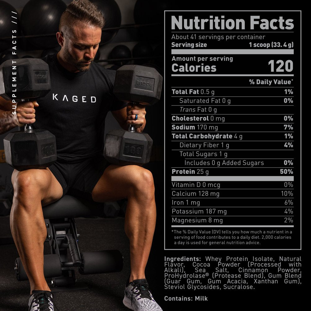 Kaged 100% Whey Protein Isolate Powder for Post Workout Recovery & Muscle-Building