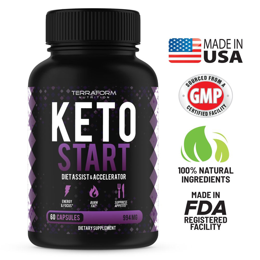 Keto Start - Start, Maintain & Maximize the Keto Diet – Achieve Maximum Weight Loss during Ketosis – Keto Diet Supplement – USA Made – 1 Month