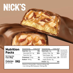 Nick'S Protein Bars Almond Chocolate | 13G Protein | 190 Calories | Low Carb Keto Friendly Snacks No Added Sugar (Multipack 12 Bars X 50G)