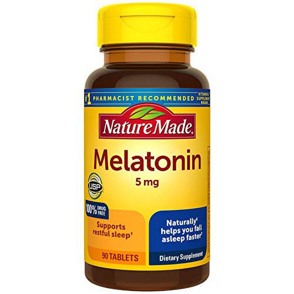 Melatonin 5 Mg, for Restful Sleep, 90 Tablets, 90 Day Supply