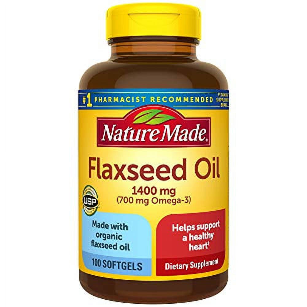 Flaxseed Oil 1400 Mg Softgels, 100 Ea, 3 Pack