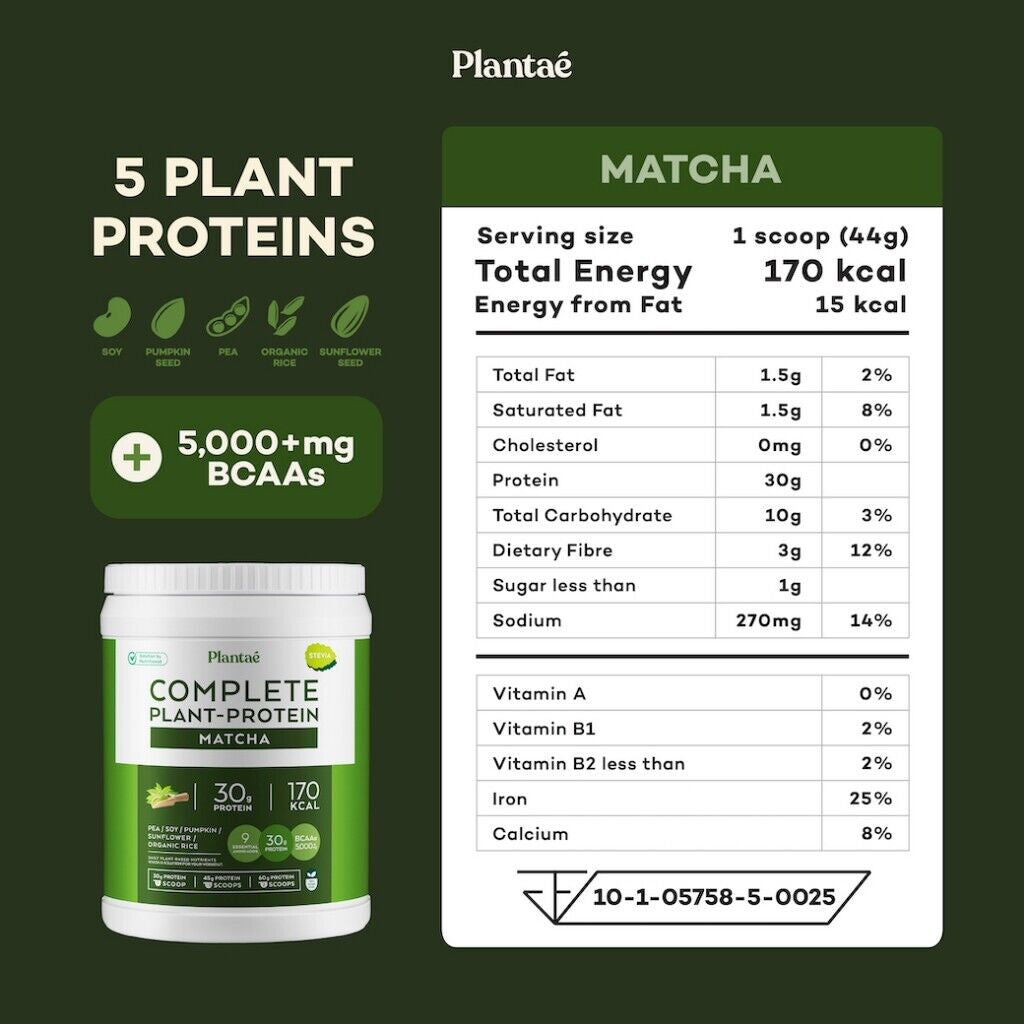 2X Plantae Complete Plant Protein Matcha Flavor Instant Powder Drink Bcaas 800 G