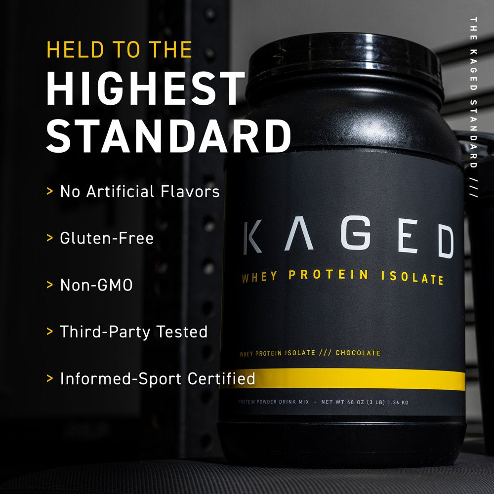 Kaged 100% Whey Protein Isolate Powder for Post Workout Recovery & Muscle-Building