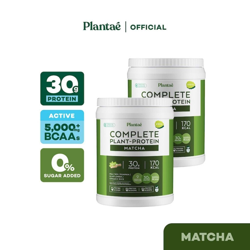 2X Plantae Complete Plant Protein Matcha Flavor Instant Powder Drink Bcaas 800 G