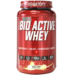 100% Bio-Active Whey Protein Powder, Concentrate, Isolate and Hydrolysate - Bio-Gro, Bio Active Peptides, and Bcaas for Recovery 25G of Protein per Serving - Vanilla Swirl (26 Servings)