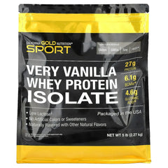 Very Vanilla Whey Protein Isolate, 5 Lbs (2.27 Kg)