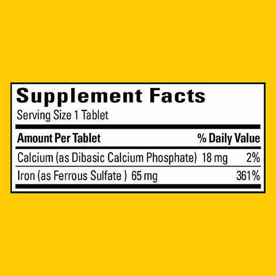 Iron 65 Mg - 365 Tablets