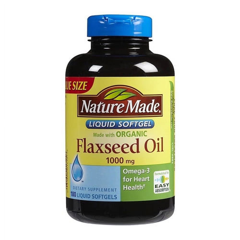 Flaxseed Oil 1000 Mg Softgels, 180 Ea, 2 Pack