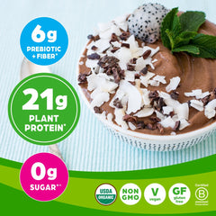 Organic Vegan 21G Protein Powder, Plant Based, Creamy Chocolate 2.03Lb