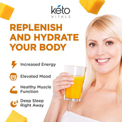 Electrolytes Powder | Keto-Friendly Electrolytes with Potassium, Magnesium, Sodium, Calcium | Keto Electrolytes Supplement Energy Drink Mix | Sugar-Free, Zero Calories, Zero Carbs