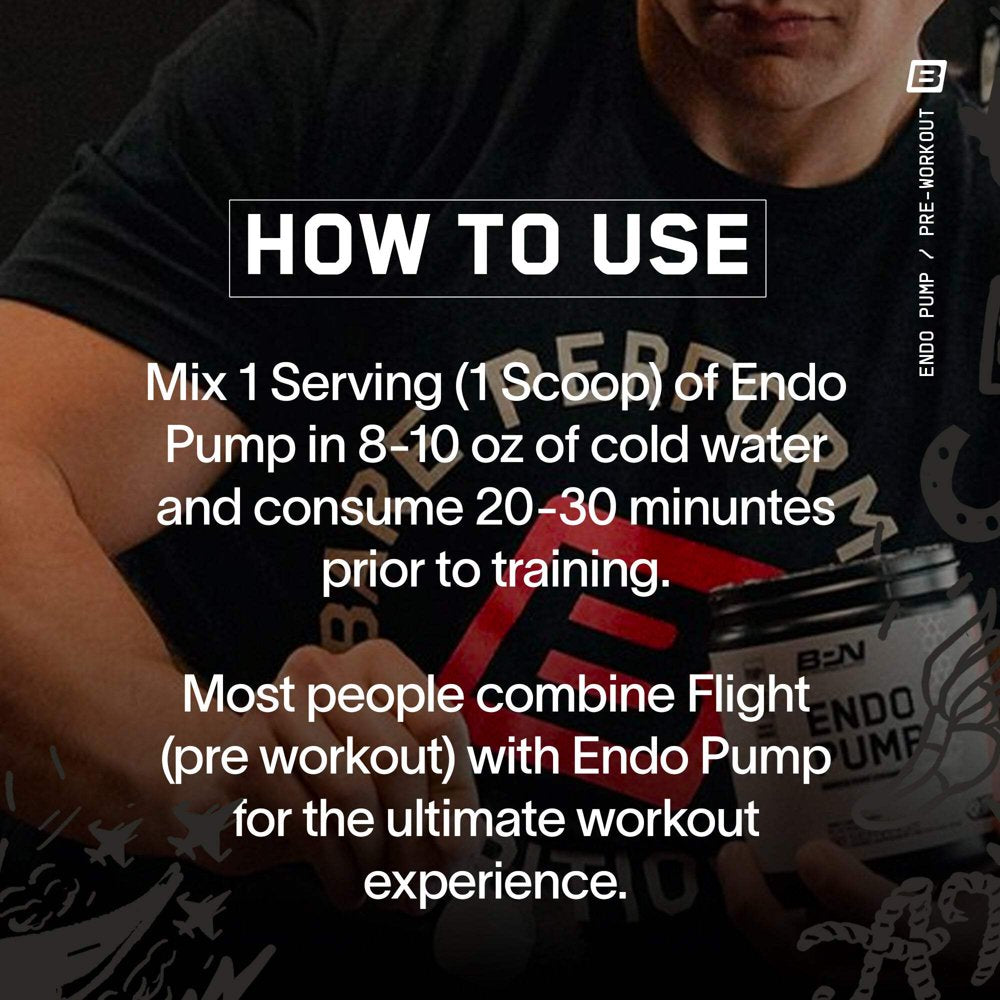 Bare Performance Nutrition,  Endo Pump Pre-Workout Muscle Pump Enhancer, Blue Raspberry, 30 Servings