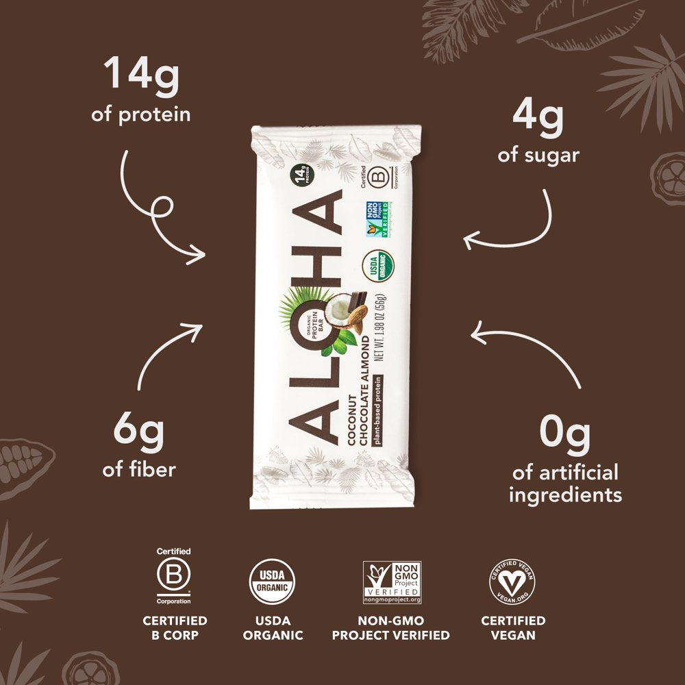 , Plant Based Protein Bars, Coconut Chocolate Almond, 12 Ct