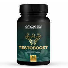 Testoboost Ultra Premium Herbal Testosterone Booster for Men | Blend of 3 Natural Herbs Testosterone Supplements for Men|60 Vegan Capsules