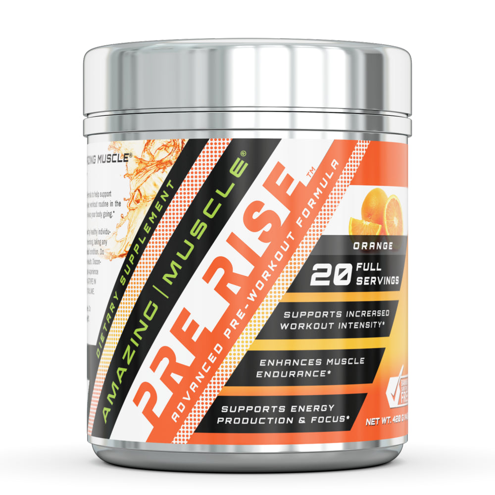 - Pre Rise - Advanced Pre-Workout Formula - 20 Serving (Orange)